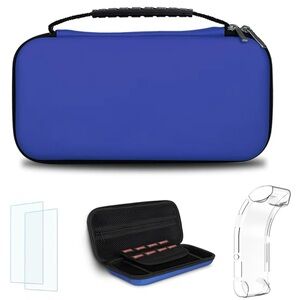 Blue Simpeak Hard Shell Travel Carrying Case for Nintendo Switch Lite
